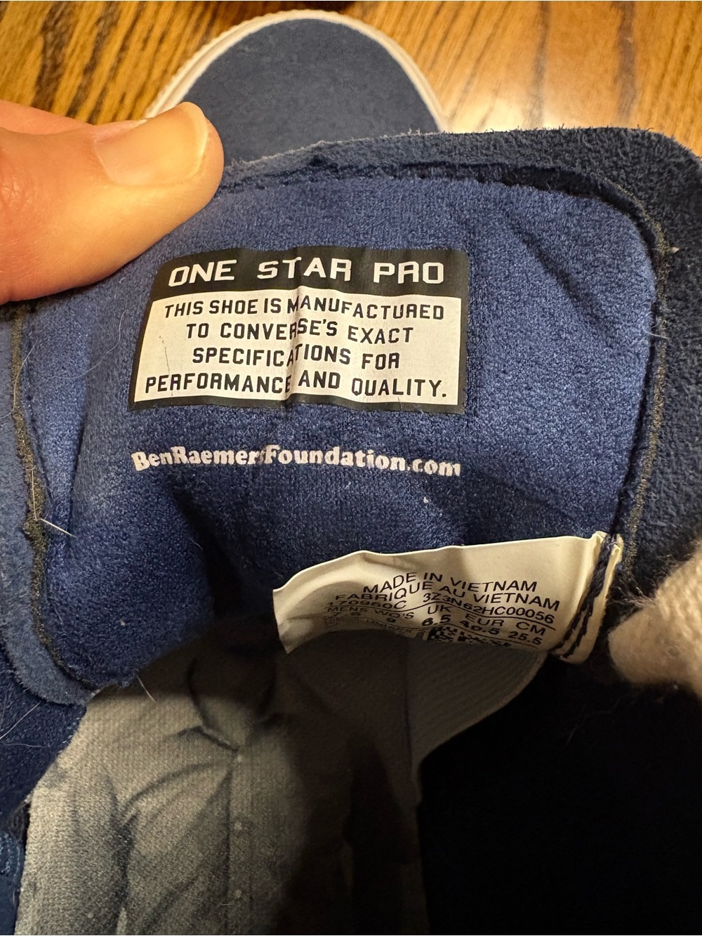 Navy High Top Converse - Picture 7 of 8
